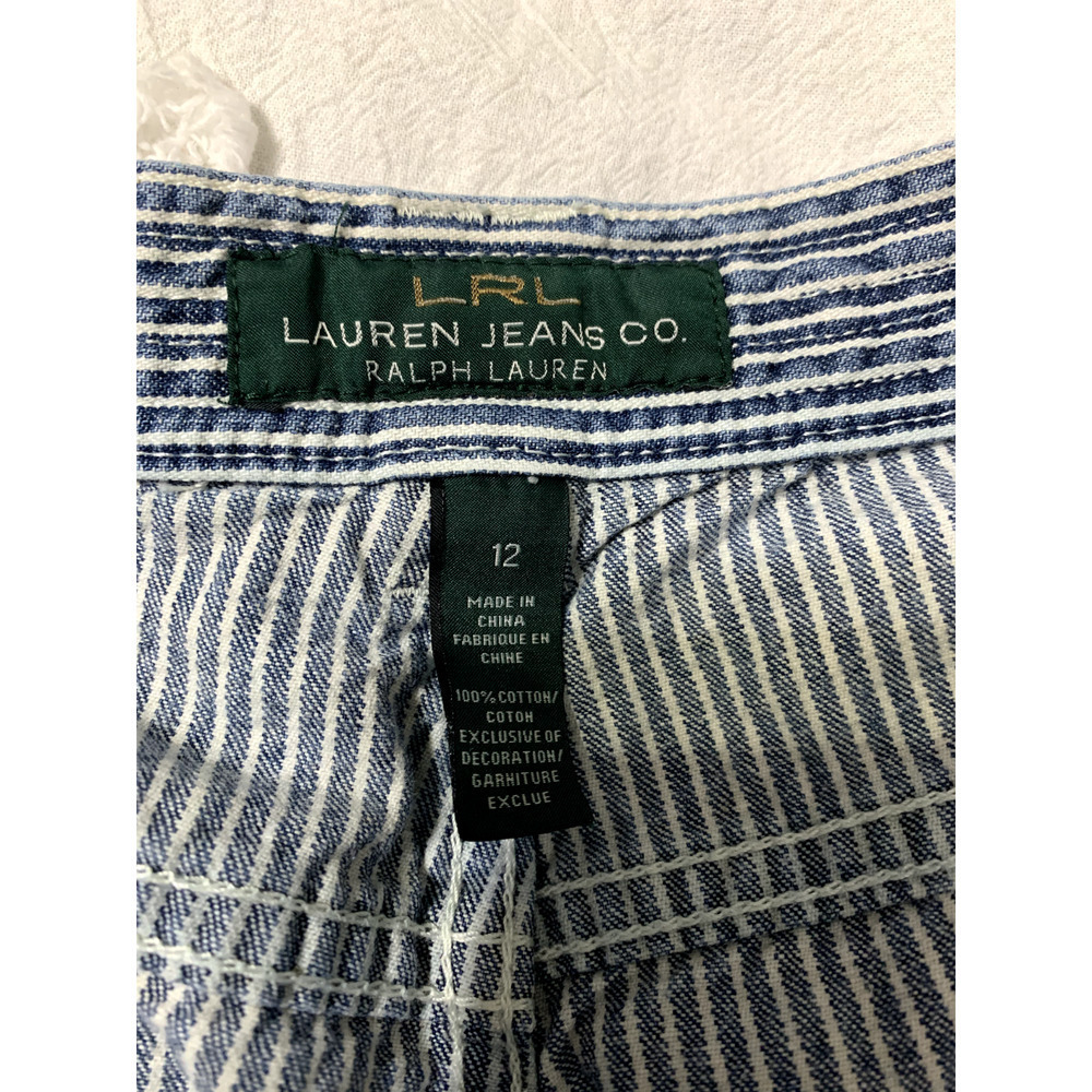 Lauren Jeans Co. Women's shorts Size 12 Striped Nautical Lauren Vacation Resort - Picture 8 of 10